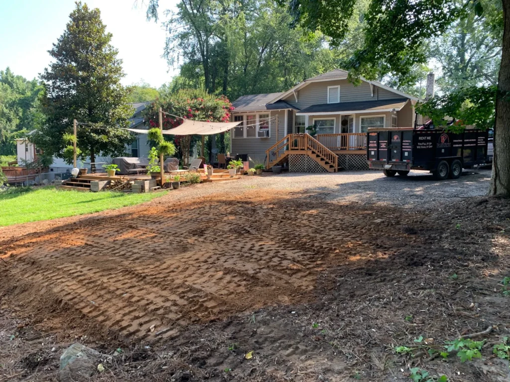 Garage demolition and site cleanup after structure removal